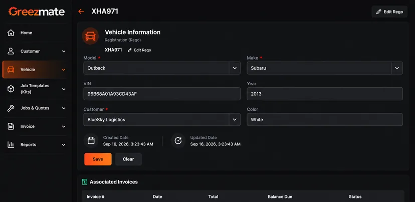 Vehicle details page for a Subaru Outback